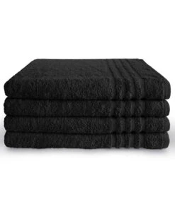 Handdoek 70x140 Cm Zwart - 6 Stuks