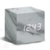 Cube Click Clock Wekker - Marmer/LED Wit -Huisdecoratie 00f91546001548b3ac060ec83759986c