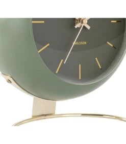 Karlsson Tafelklok Globe - Mosgroen - 21x24,5x14cm -Huisdecoratie 04e09a29ed5b454a8901a992f597577e