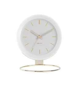Karlsson Tafelklok Globe - Wit - 21x24,5x14cm -Huisdecoratie 0a42e05e6bdf4220b72fffcc4dcfe607