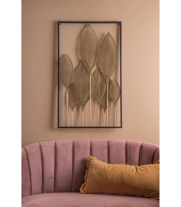 PRESENT TIME Muurkunst Leaves - IJzer, Goud - 89x53x1,5cm 4 PRESENT TIME Muurkunst Leaves - IJzer, Goud - 89x53x1,5cm - Afbeelding 2