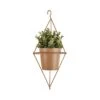 PRESENT TIME Hangende Plantenpot Spatial Diamond - IJzer Karamel Bruin - 13x12cm -Huisdecoratie 15d601343873459d9662bc4ceed04630