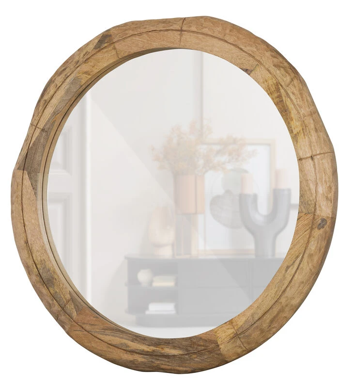 Exclusive Rion Ronde Spiegel - Mangohout - Natural - 4x101x101 5 Exclusive Rion Ronde Spiegel - Mangohout - Natural - 4x101x101 - Afbeelding 3