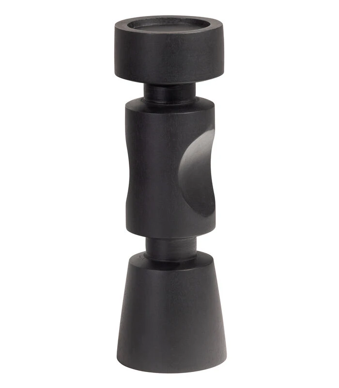 Midi Kandelaar - Mangohout - Zwart - 36x12x12 3 Midi Kandelaar - Mangohout - Zwart - 36x12x12