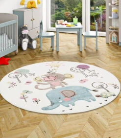 Vloerkleed Maui Kids Grappige Dieren Kleurrijke Ronde -Huisdecoratie 1f4dbae5197f411f9f6b91b2e94244b5