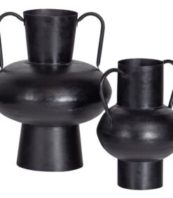 Exclusive Vere Vaas - Metaal - Zwart - 37x30x30 -Huisdecoratie 22db31751d534ebc8a80ff9e2bf85051