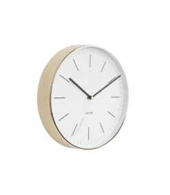 Karlsson Wandklok Minimal - Wit, Shiny Goud Behuizing - Ø27,5cm -Huisdecoratie 300697005d374c32b8f58c05d19873ad