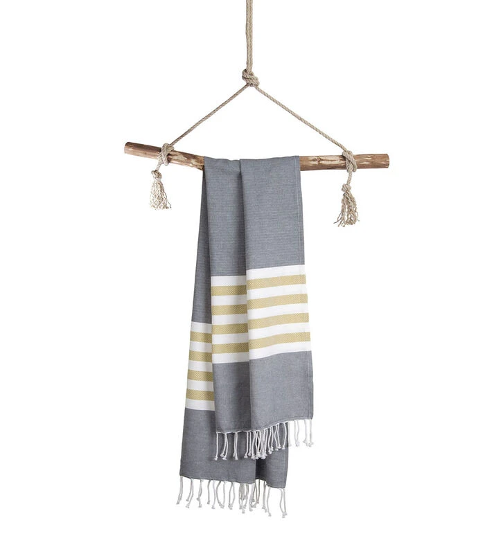 Fouta / Hamamdoek - Sunshade Happiness Jeans Blauw 3 Fouta / Hamamdoek - Sunshade Happiness Jeans Blauw