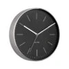 Karlsson Wandklok Minimal - Zwart, Nikkel Behuizing - Ø27,5cm