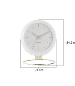 Karlsson Tafelklok Globe - Wit - 21x24,5x14cm -Huisdecoratie 3614f65857d64499998f2fa92e1bdc2c
