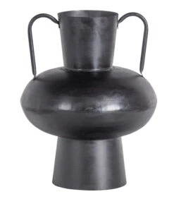 Exclusive Vere Vaas - Metaal - Zwart - 37x30x30