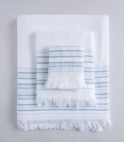 Gezichtshanddoek Derin 50x90 Cm Wit/Lichtblauw -Huisdecoratie 3c7e6e3bb7d542eb838f6e9f31920bc9