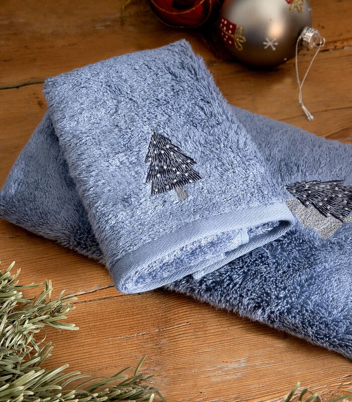 Handdoek Feixe 30x50 Cm Azuki Blauw 4 Handdoek Feixe 30x50 Cm Azuki Blauw - Afbeelding 2