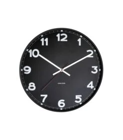 Karlsson Wandklok New Classic - Medium - Zwart - Ø40,6cm -Huisdecoratie 4123591eab334f96bad709b6c5a6c61b