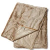 Plaid Beige - Classic Club Faux Fur Throw - Bruin - 170x130 Cm