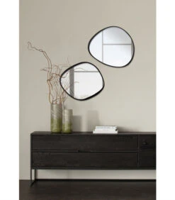 Spiegel Amal - Glas/MDF - Zwart - 63x52x1 -Huisdecoratie 4e752b80a9d846d8a3f0643577f3da23