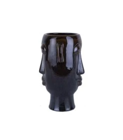 PRESENT TIME Plantenpot Mask - Glazuur Donker Bruin - Lang - 17,2x16,2x27,2cm -Huisdecoratie 51e30b9f8985455dab2470f6ca853e96