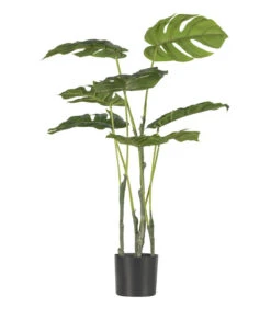 WOOOD Monstera Kunstplant - Plastic - Groen - 76x66x57