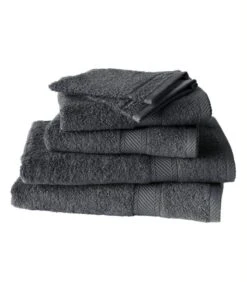 6-delige Handdoekenset Hélène Ebony