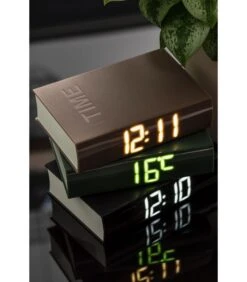 Karlsson Wekker Book - Zwart - 20x5cm -Huisdecoratie 6b457f2d93cf4d33945cb15550fffa47