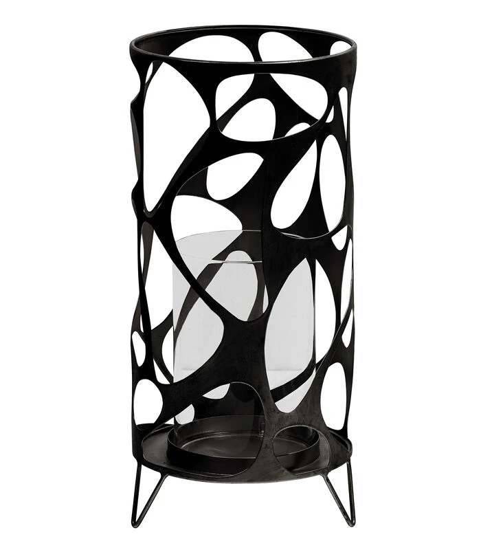 Jago Windlicht - Metaal - Zwart - 40x19x19 3 Jago Windlicht - Metaal - Zwart - 40x19x19