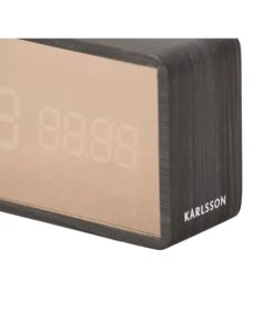 Karlsson Wekker Mirror - Zwart - 15x7cm -Huisdecoratie 7a0eb996c6d64e65aec19adaa351e640