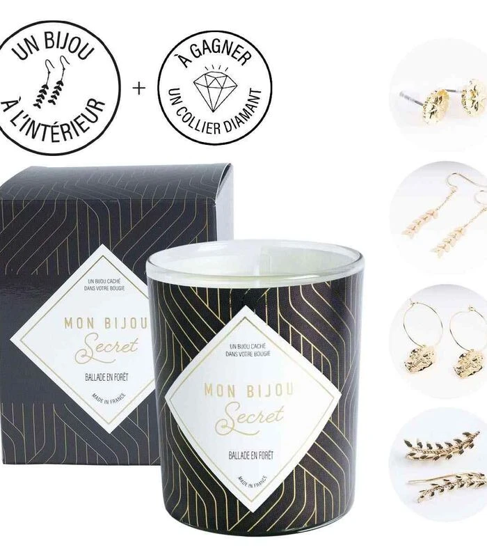 Geurkaars Ceder Met Gouden Messing Oorbellen 4 Geurkaars Ceder Met Gouden Messing Oorbellen - Afbeelding 2