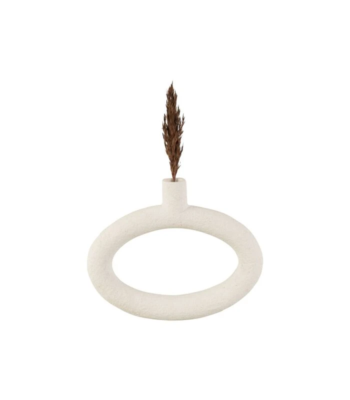 PRESENT TIME Vaas Ring - Polyresin - Ovaal Wijd Wit - 25x3,5x20,5cm 4 PRESENT TIME Vaas Ring - Polyresin - Ovaal Wijd Wit - 25x3,5x20,5cm - Afbeelding 2