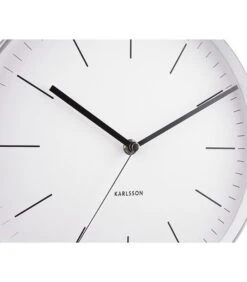 Karlsson Wandklok Minimal - Wit, Nikkel Behuizing - Ø27,5cm -Huisdecoratie 7e556774ea6f41889b48dd9628920969