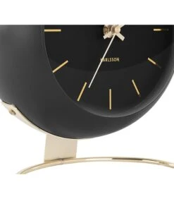 Karlsson Tafelklok Globe - Zwart - 21x24,5x14cm -Huisdecoratie 86b565f31b9c423098a35859cc524d32
