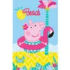 Peppa Pig Strandlaken Met Fluwelen Opdruk 100% Katoen, ZOMER