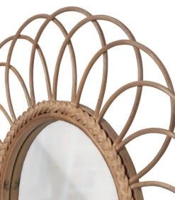 Flores Spiegel Rond - Bamboe - Naturel - 59x59x2 -Huisdecoratie 86f885ccd8ac4b1ebcd1e53e1cdc2d92