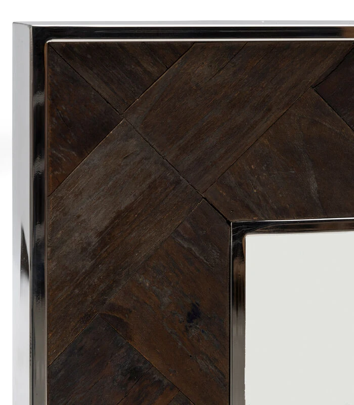 Spiegel Bushwick 90x60 - Bruin 4 Spiegel Bushwick 90x60 - Bruin - Afbeelding 2