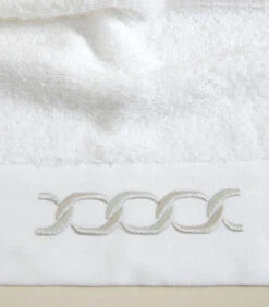 Handdoek Corrente 30x50 Cm Wit-Zilver -Huisdecoratie 95095a14e65542fbbe1c3a4a361fd844