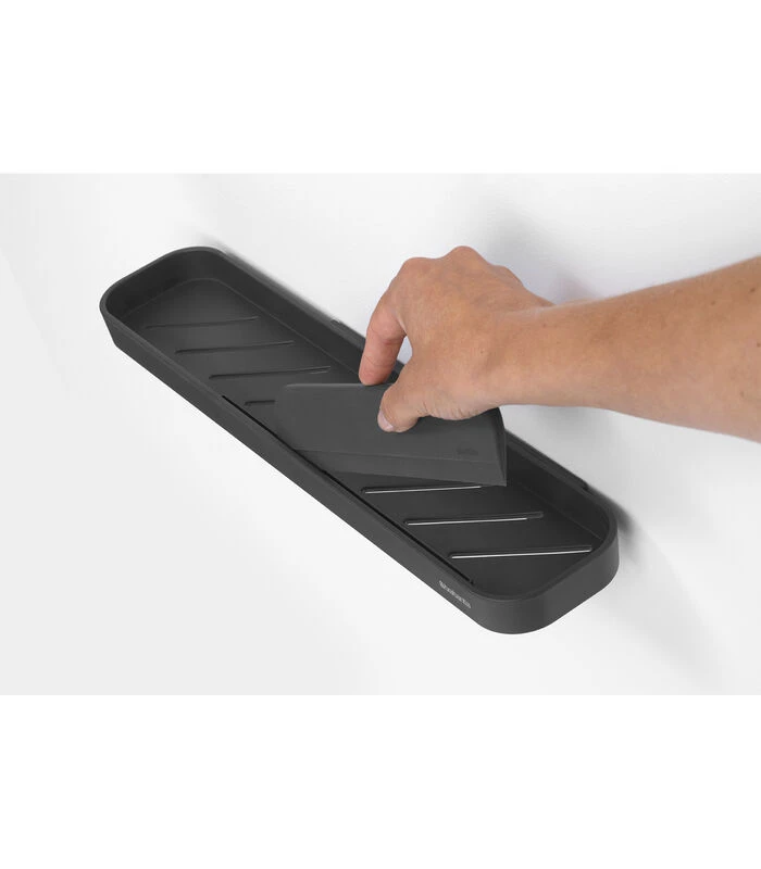 Brabantia MindSet Doucheplanchet Met Wisser - Dark Grey 5 Brabantia MindSet Doucheplanchet Met Wisser - Dark Grey - Afbeelding 3