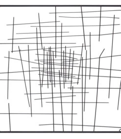 Exclusive Fidde Wanddeco - Metaal - Zwart - 80x80x3