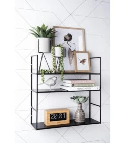 PRESENT TIME Wandrek Level - Metaal Mat Zwart - 60x20x60cm -Huisdecoratie 9ceffc884e90447c9e4415e8eda42cd6