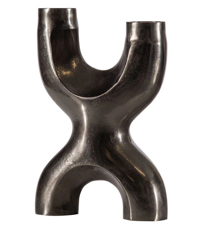 Exclusive Don Kaarsenstandaard X-Vorm - Metaal - Zwart - 30x20x8 6 Exclusive Don Kaarsenstandaard X-Vorm - Metaal - Zwart - 30x20x8 - Afbeelding 4