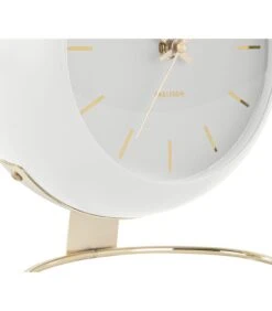 Karlsson Tafelklok Globe - Wit - 21x24,5x14cm -Huisdecoratie a294f50237a6405da276b4fe98285f42
