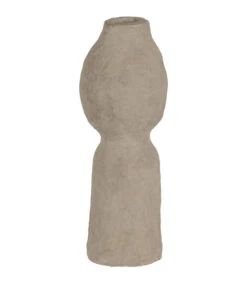 BePureHome Harire Vaas - Papier Mache - Clay - 45x15x15