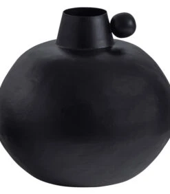 Exclusive Kita Vaas - Aluminium - Zwart - 20x22x22