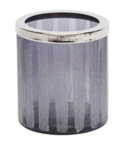 Waxinelichthouder Glas, Theelichthouder Streep - Santa Monica - Paars