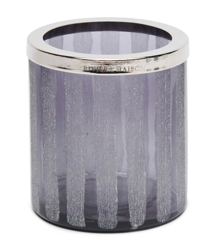 Waxinelichthouder Glas, Theelichthouder Streep - Santa Monica - Paars 3 Waxinelichthouder Glas, Theelichthouder Streep - Santa Monica - Paars