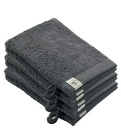 6x Remade Cotton Washandjes Grijs