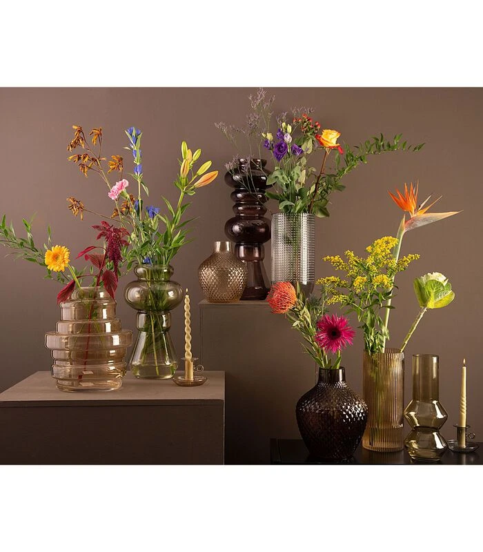 PRESENT TIME Vaas Morgana - Glas Chocolade Bruin - Large - 18x50cm 5 PRESENT TIME Vaas Morgana - Glas Chocolade Bruin - Large - 18x50cm - Afbeelding 3