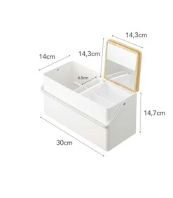 Yamazaki Make-up Box - Tower - White -Huisdecoratie aef02eb4f76d411b8be4d50b177ebe2d