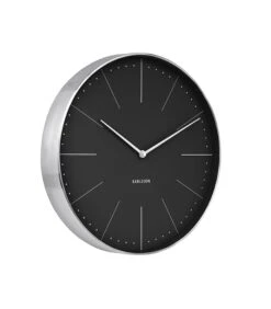 Karlsson Wandklok Normann Station - Zwart, Geborsteld Case - Ø37,5cm -Huisdecoratie b159b1f0faa64b2a8c2f554f6d23a550