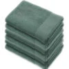 6x Soft Cotton Handdoeken 60x110 Cm Legergroen