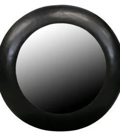 Exclusive Wolf Spiegel - Metaal - Zwart - 75x75x7