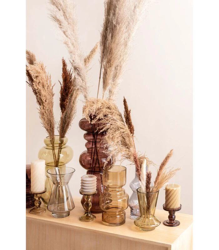 PRESENT TIME Vaas Morgana - Glas Chocolade Bruin - Large - 18x50cm 7 PRESENT TIME Vaas Morgana - Glas Chocolade Bruin - Large - 18x50cm - Afbeelding 5